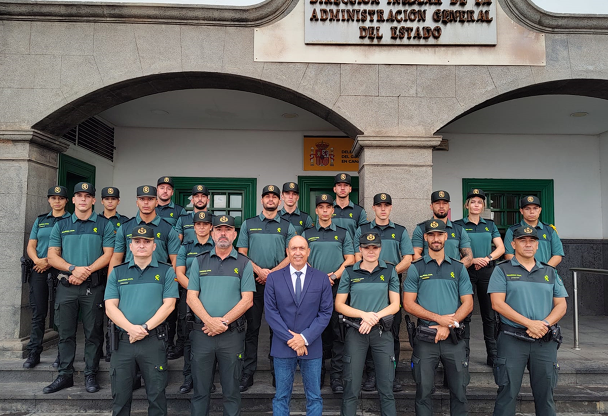 Los 19 agentes en prácticas de la Guardia Civil