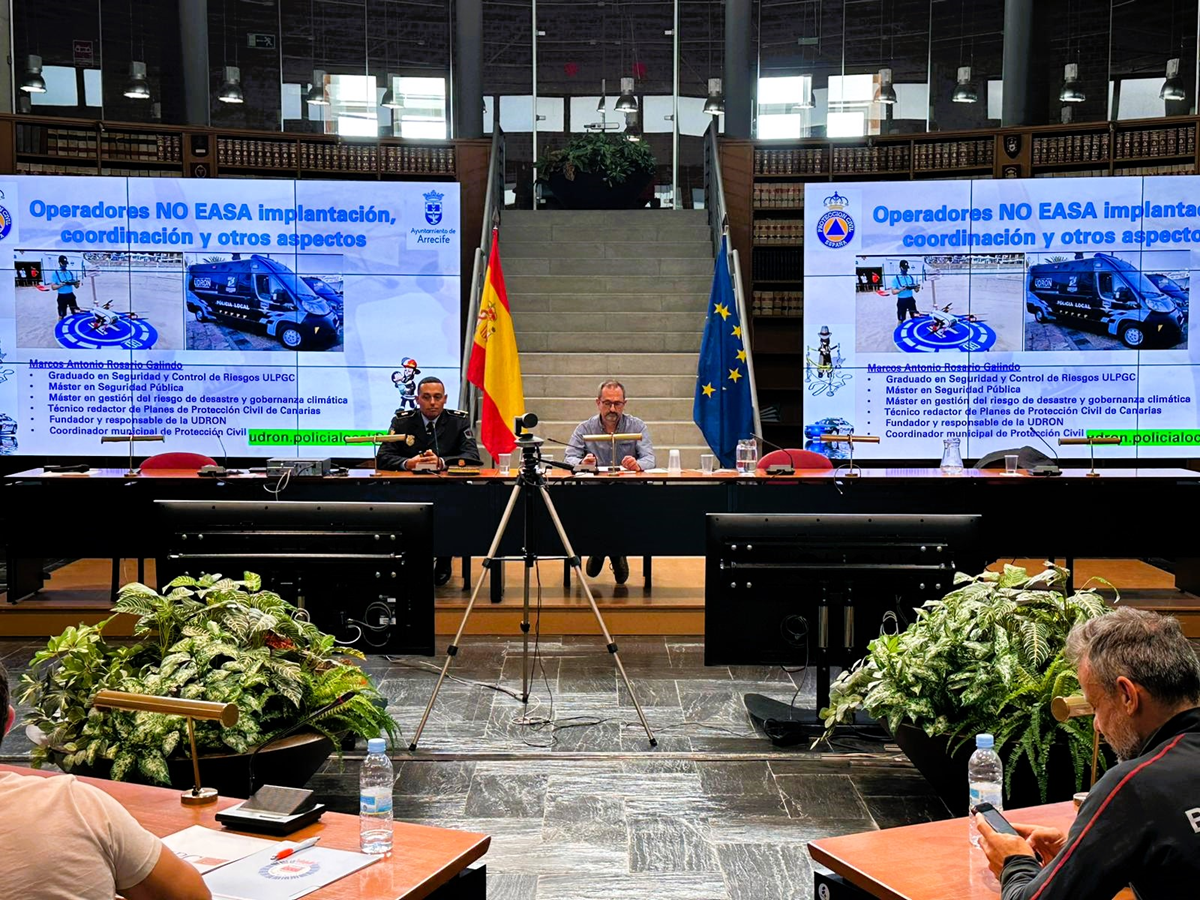 Marcos Rosario Galindo, oficial de la Policía Local y Coordinador Municipal de Protección Civil de Arrecife