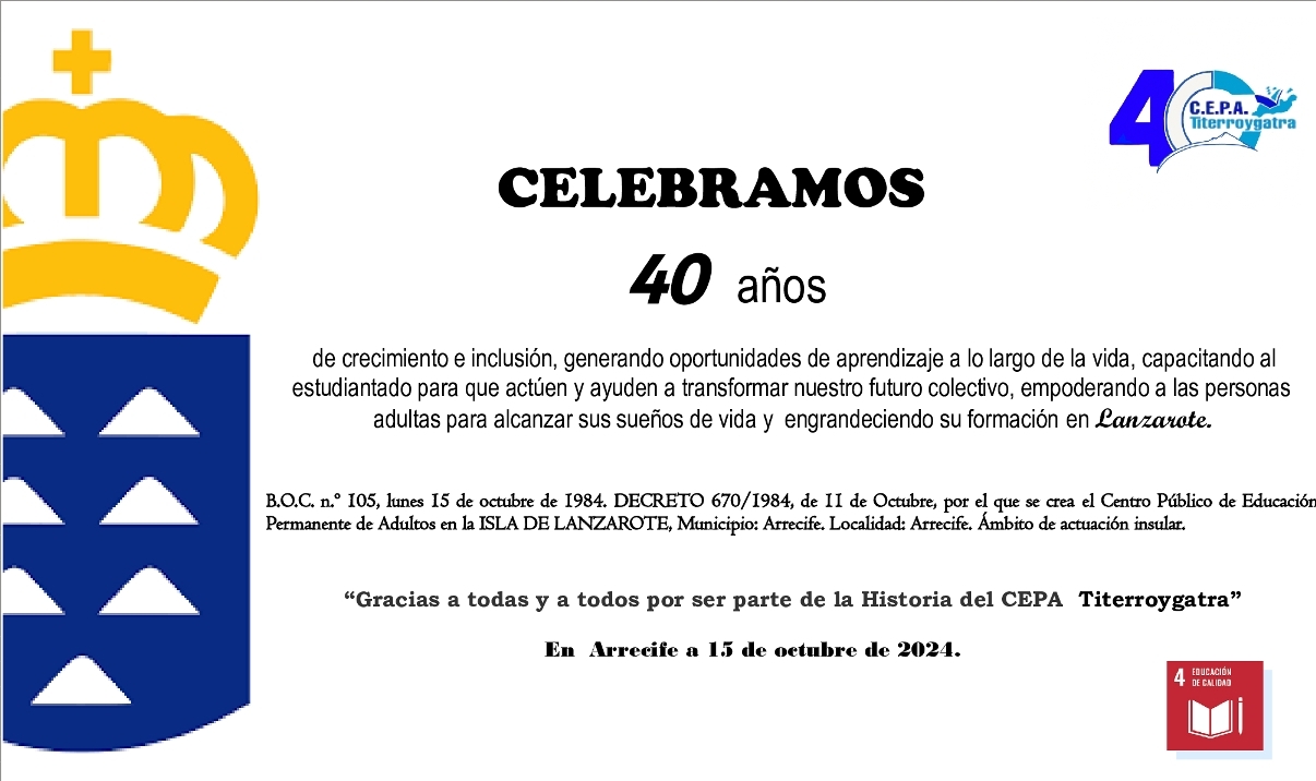 CEPA TIterroygatra 40 años