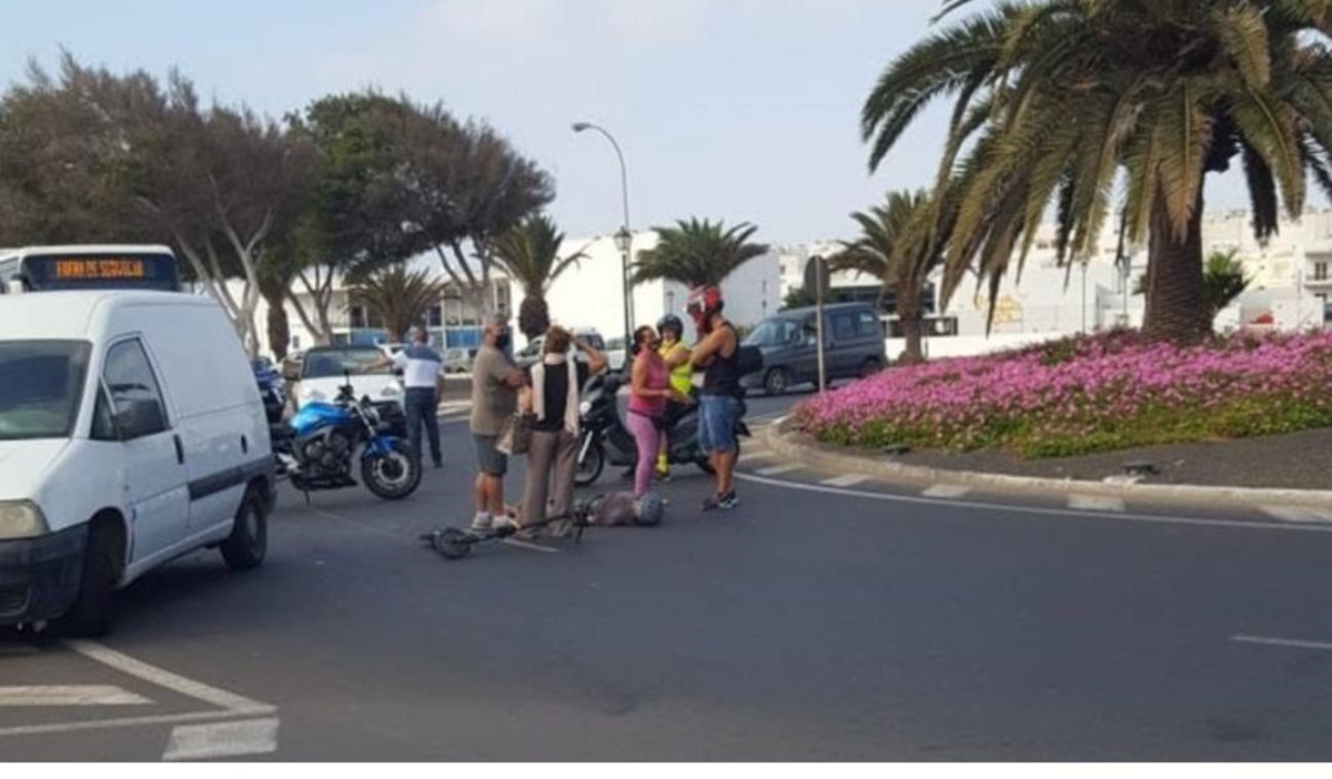 Herida tras ser atropellada cuando circulaba en patinete en Arrecife