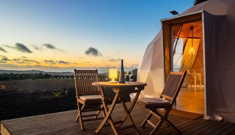 glamping en lanzarote alohacamp Eco dome experience