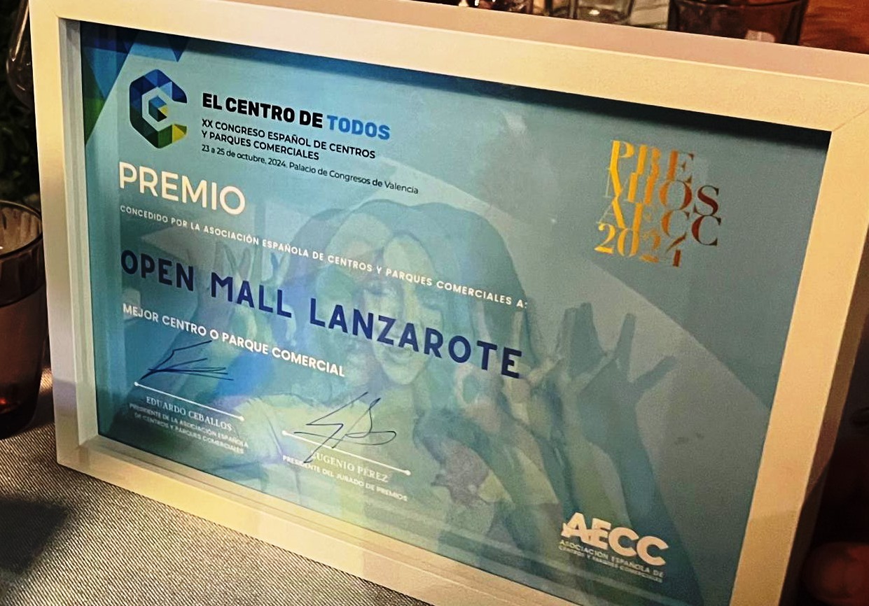 Premio nacional al mejor centro comercial a Open Mall