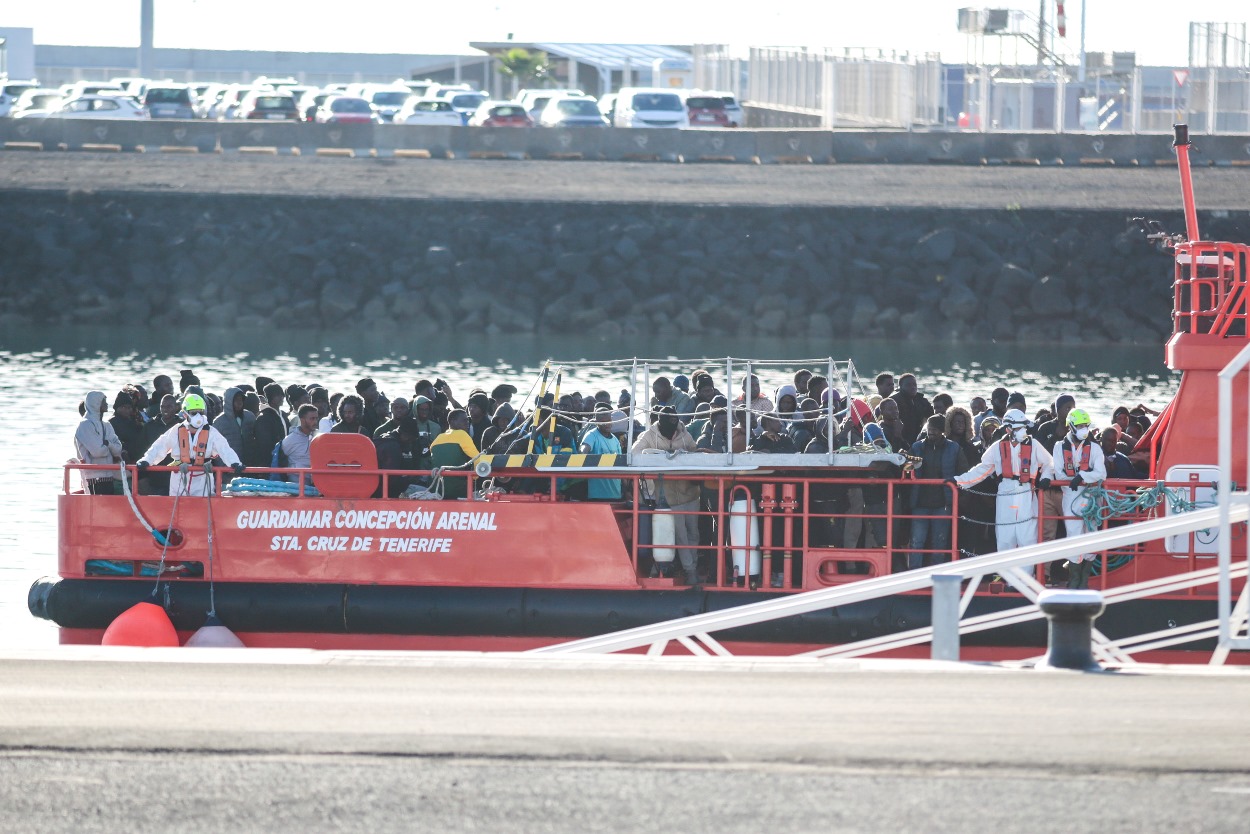 Migrantes en Puerto Naos Fotos: Juan Mateos