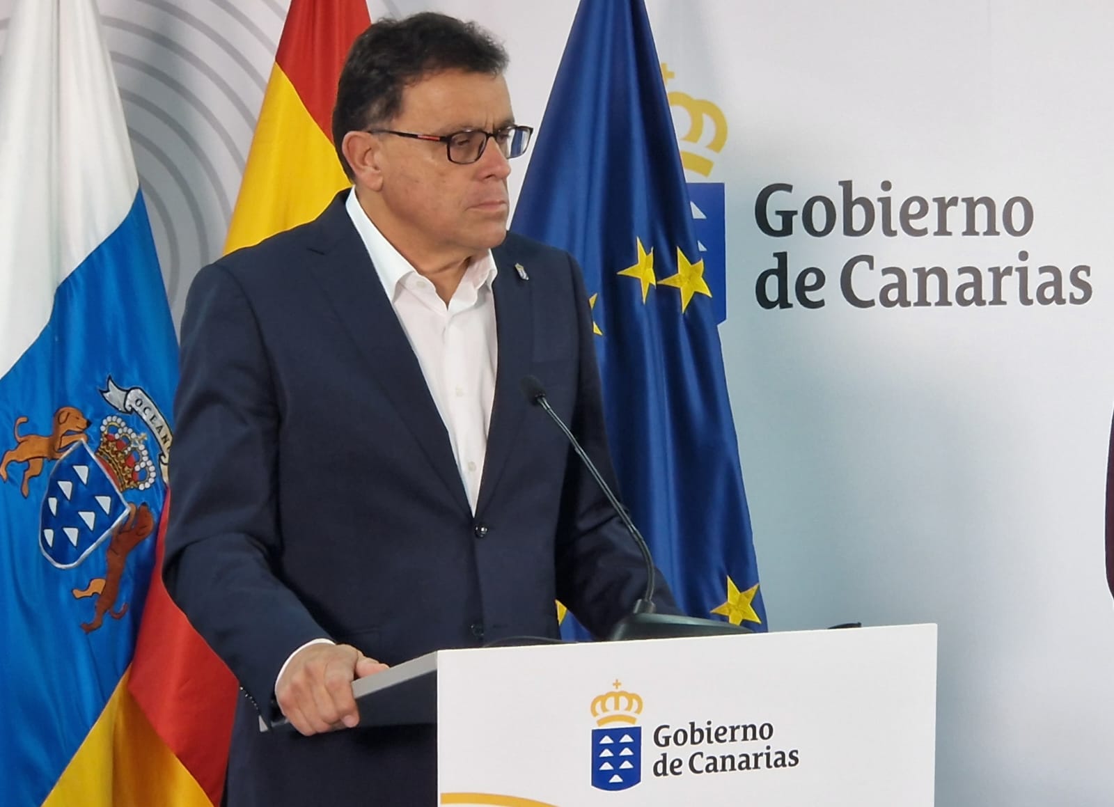 Manuel Miranda durante la rueda de prensa del Consejo de Gobierno