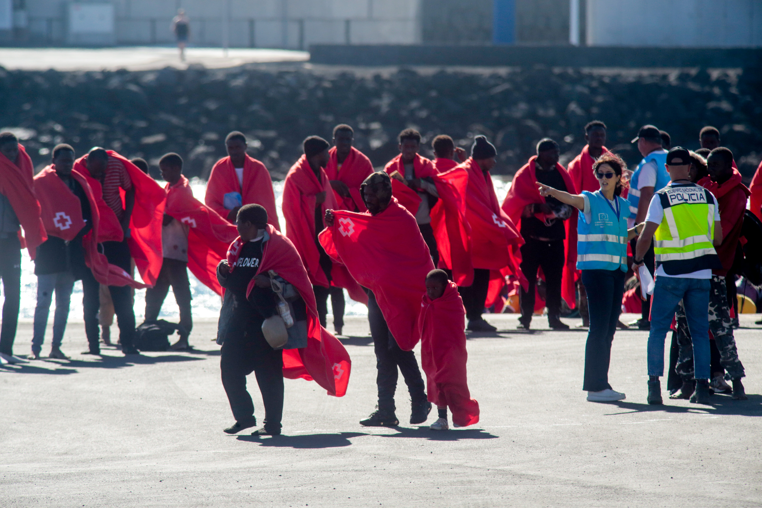 Llegada de migrantes a Puerto Naos. Foto. Juan Mateos