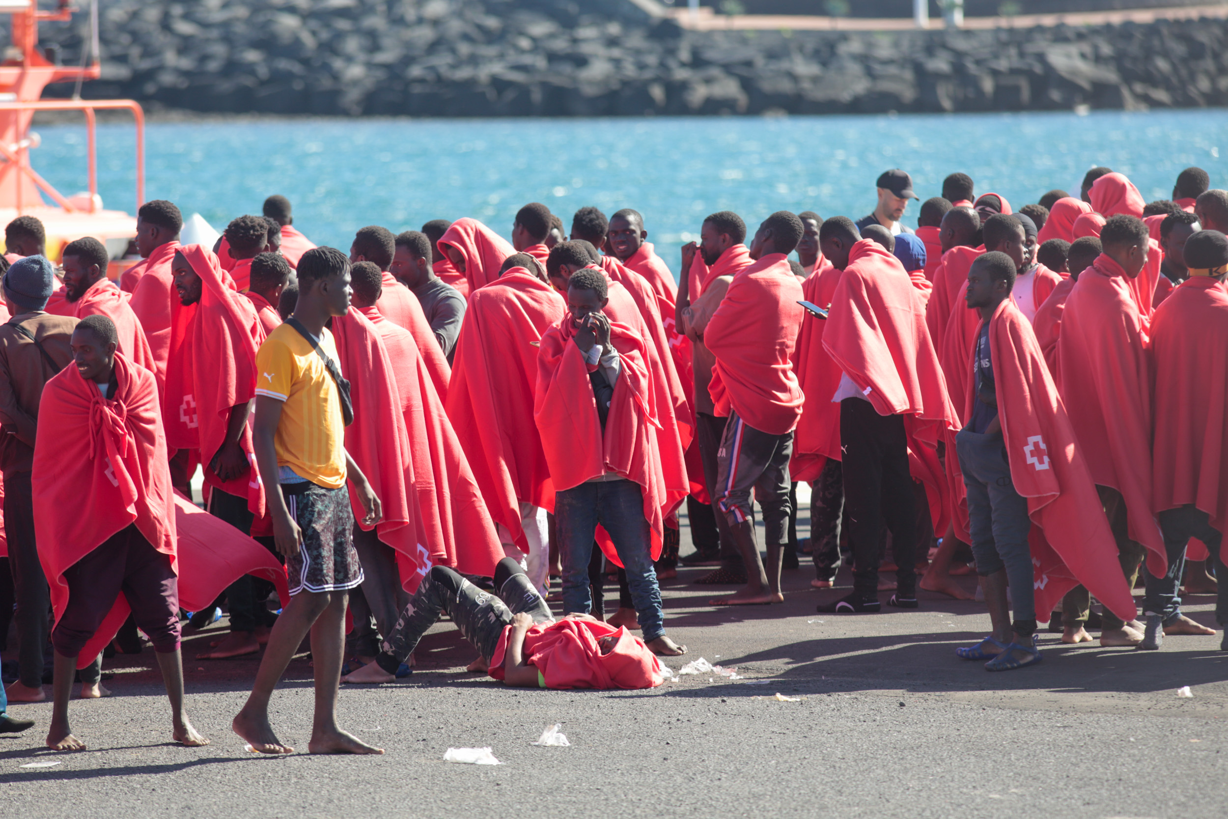  Llegada de migrantes a Puerto Naos. Foto. Juan Mateos