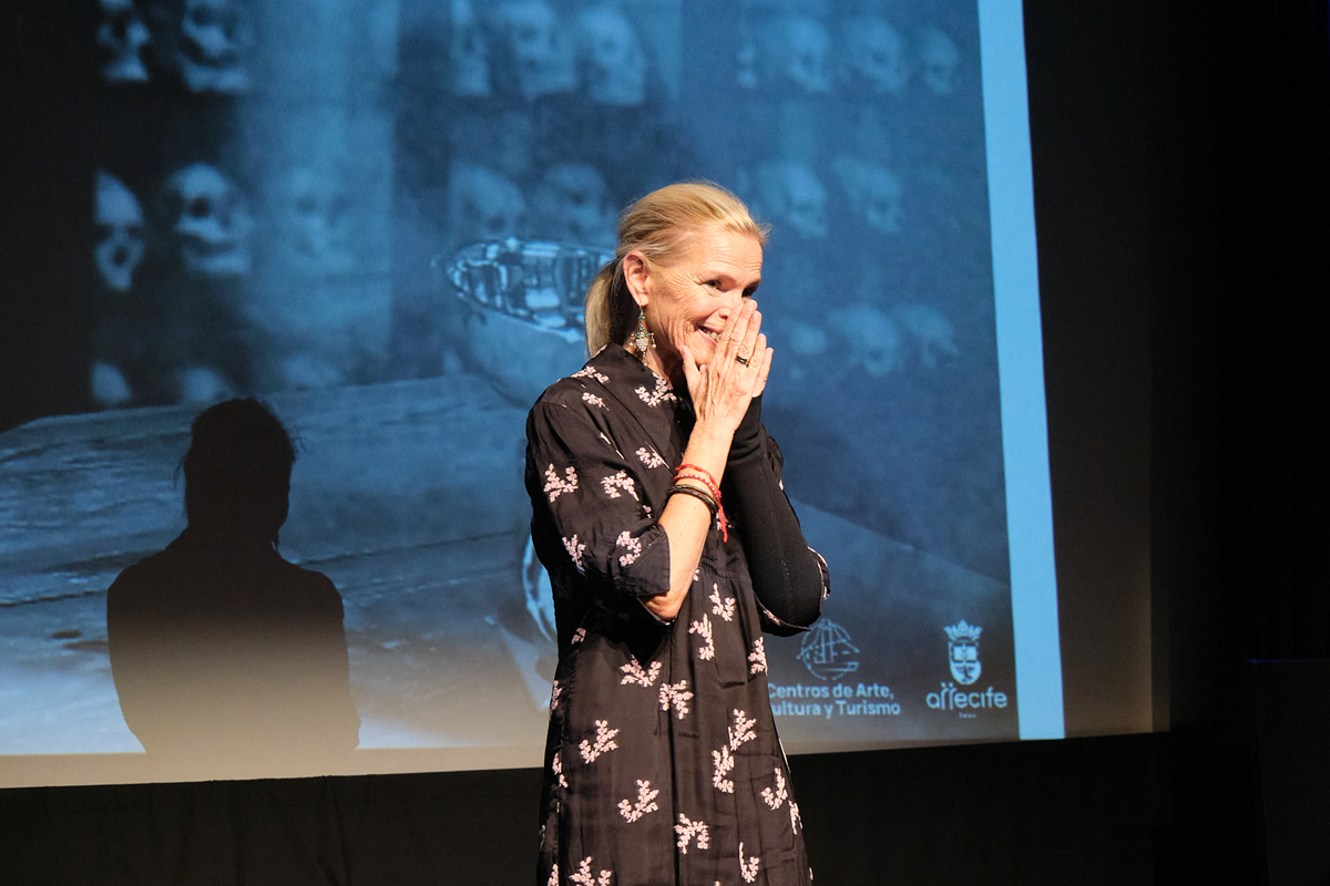 Teresa Correa, durante el encuentro