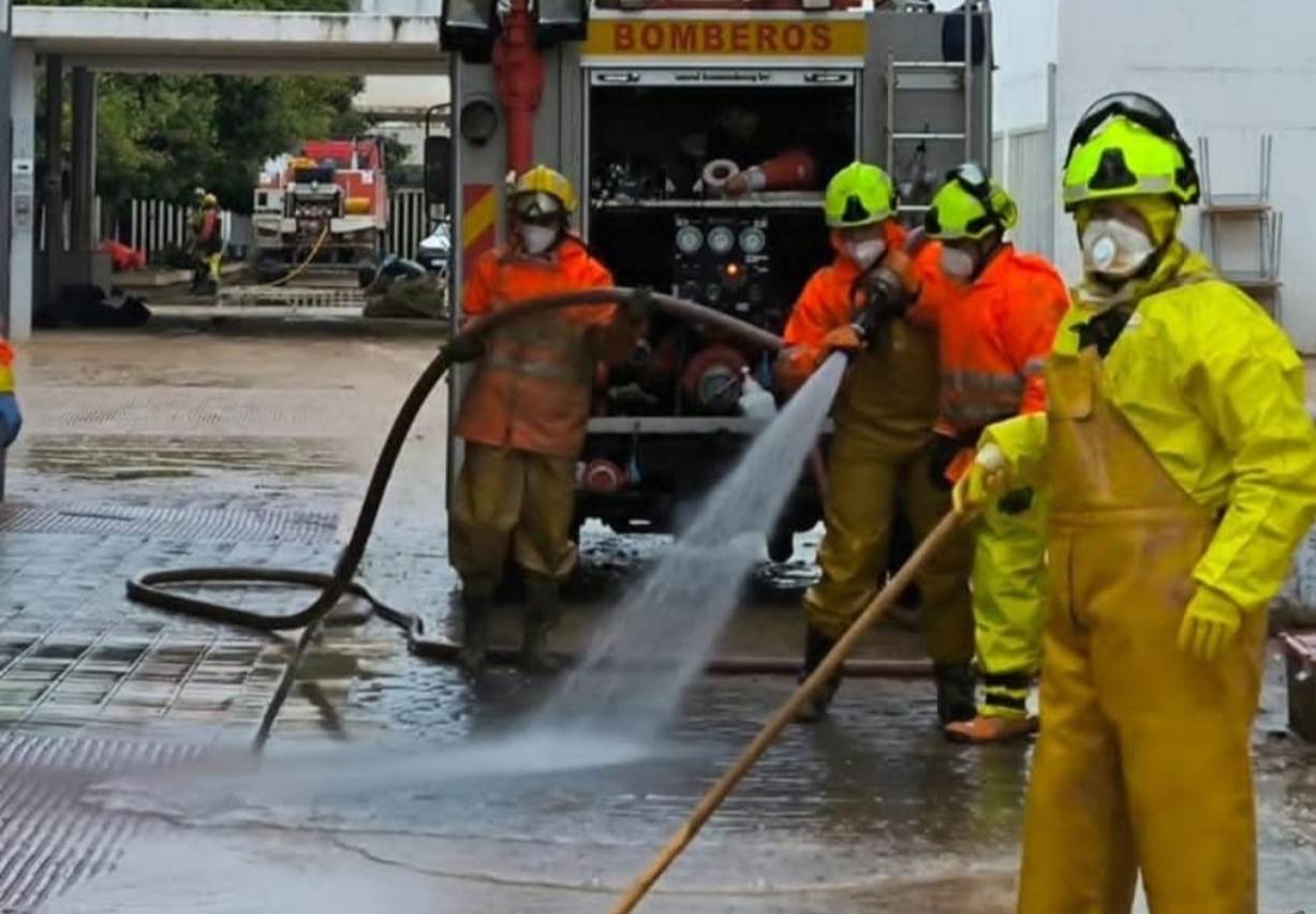 Bomberos de Lanzarote en Valencia 