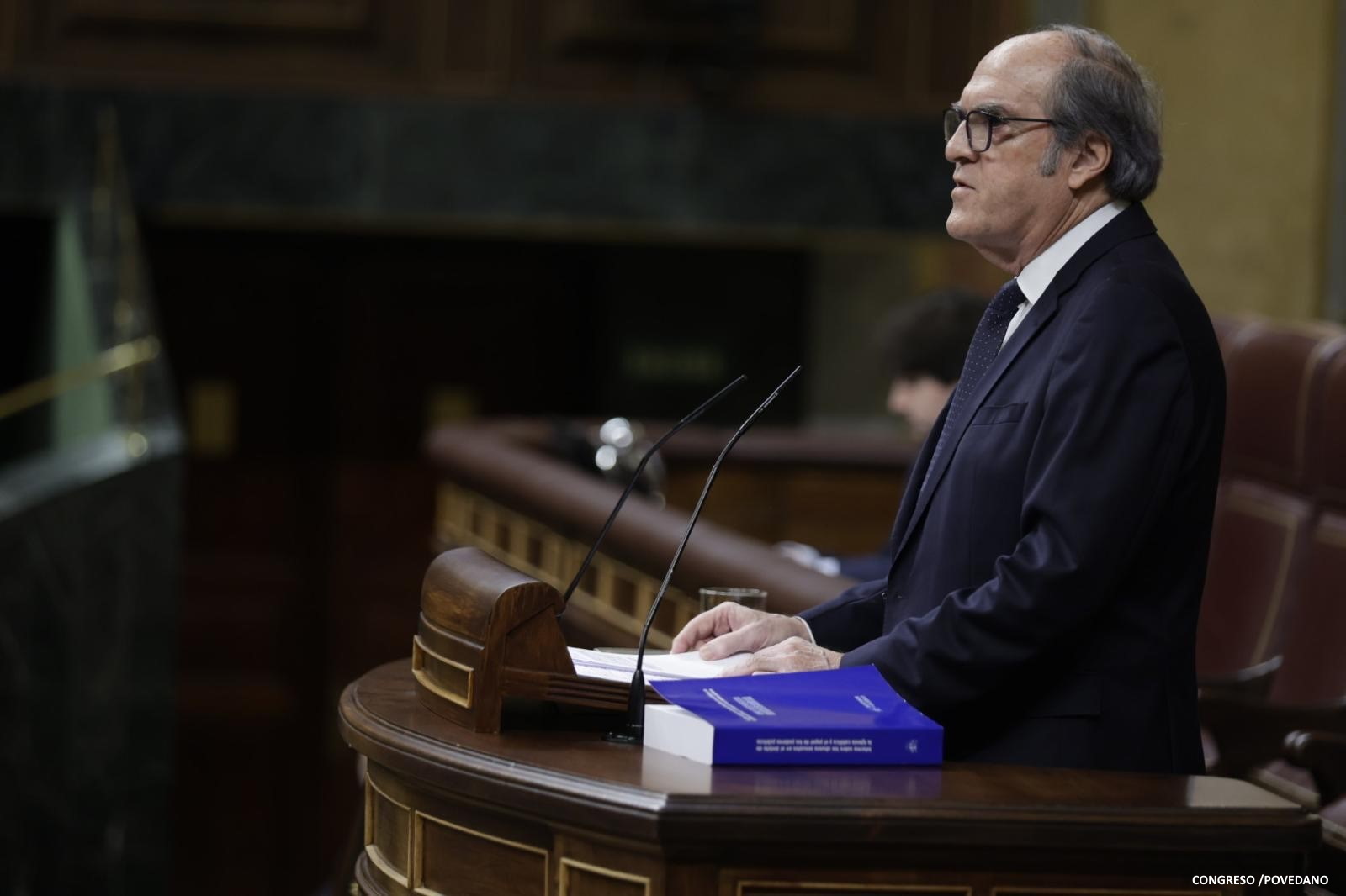 El Defensor del Pueblo, Ángel Gabilondo, en la presentación Informe 'Abusos sexuales en la Iglesia' en el pleno del Congreso.