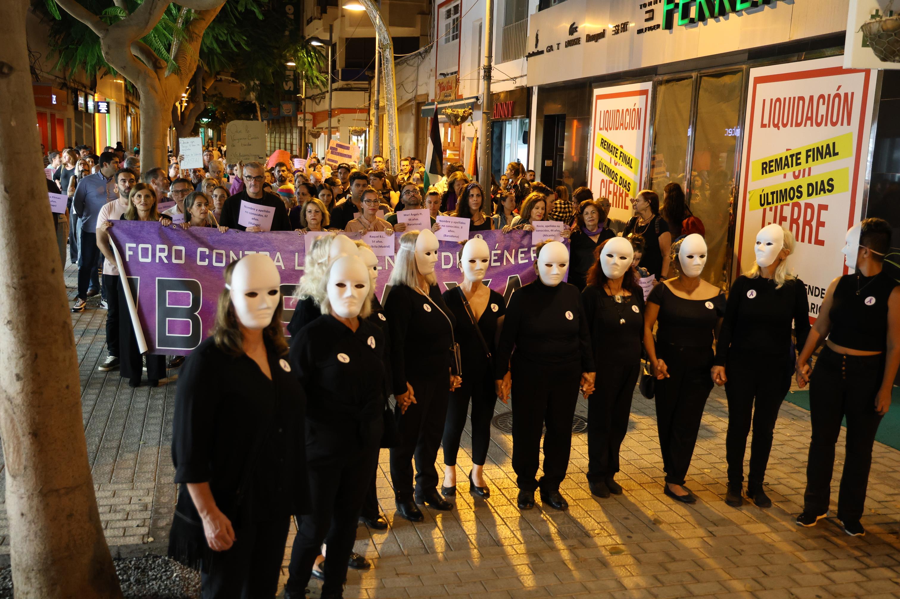 Manifestación víctimas de violencia de género