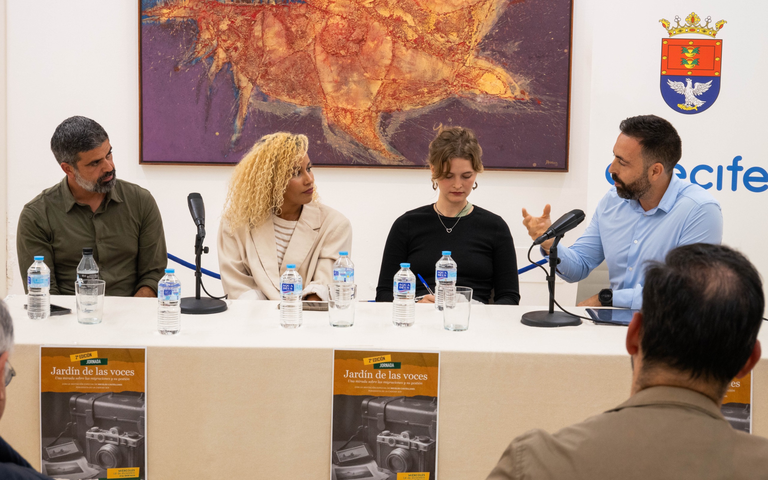 Nicolás Castellano, Louelia Sid Ahmed Ndiaye, Patricia Verstraete Déniz y Alexis Mesa Marrero