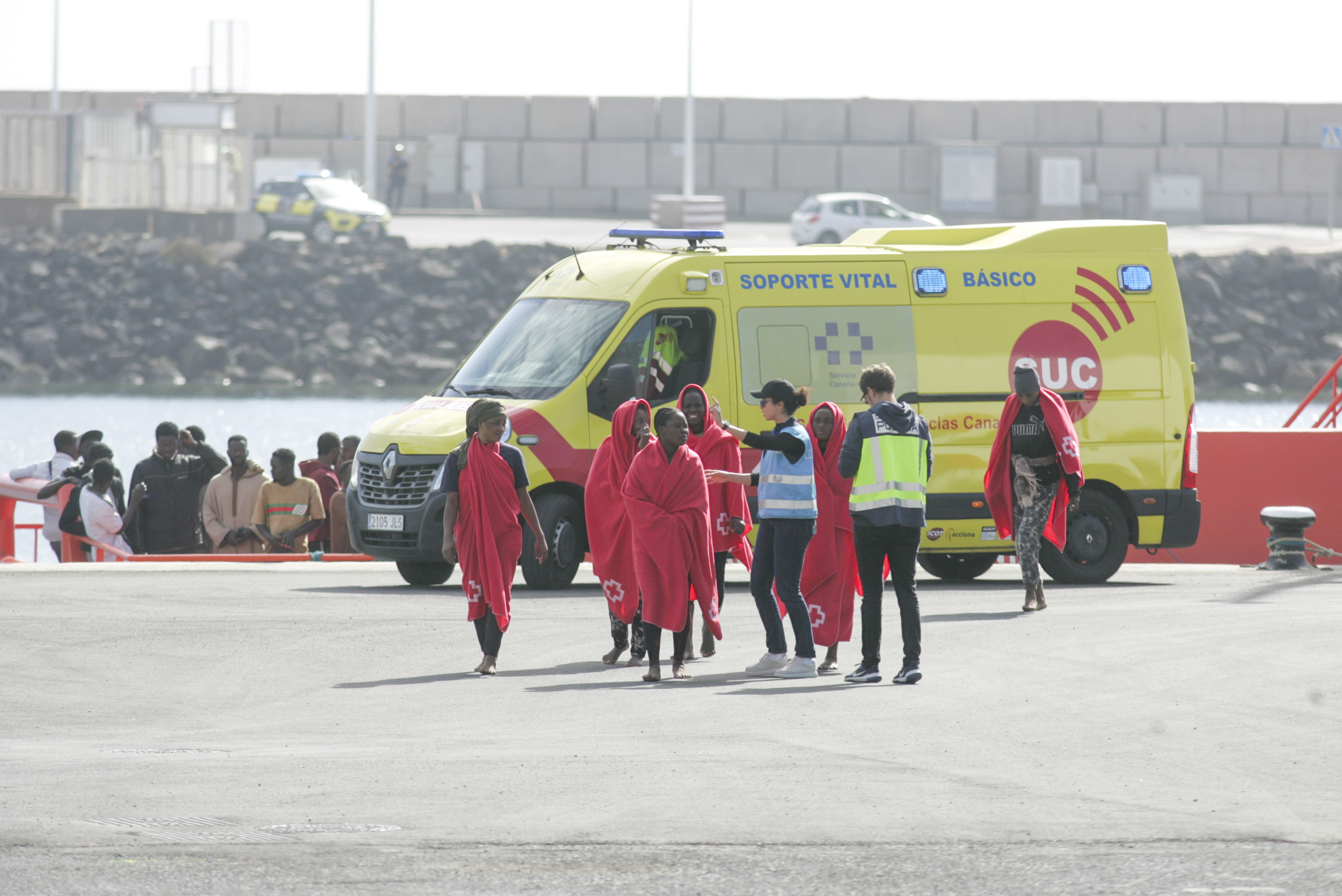 Rescate de personas migrantes llegadas a Lanzarote este diciembre. Foto: Juan Mateos.