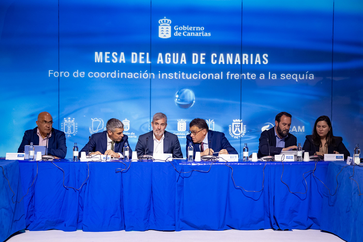 Mesa del Agua Gobierno de Canarias y Cabildos insulares donde se repartieron los 15 millones de presupuesto