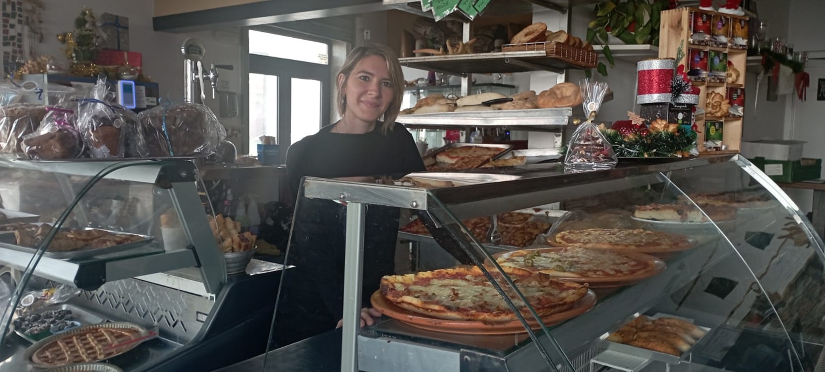 Daniela Pistininzi en su negocio de Arrecife. Hostelería.