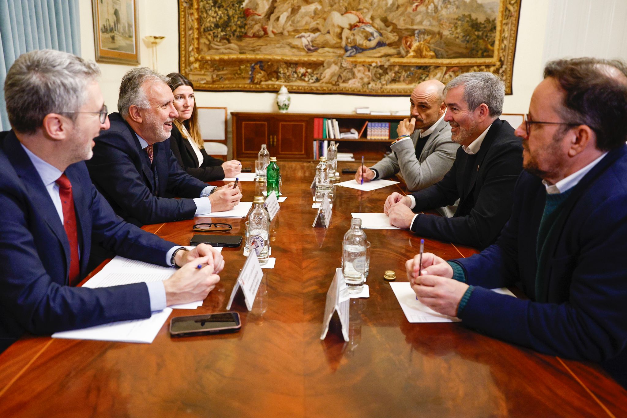 Reunión de Fernando Clavijo con Ángel Víctor Torres.