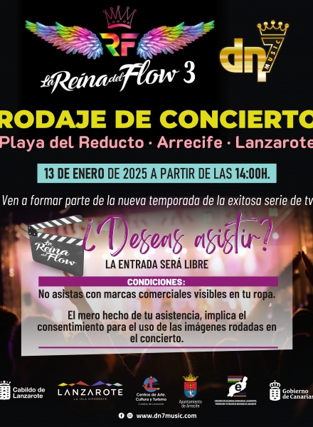 Detalles del rodaje del concierto de la Reina del Flow en Lanzarote