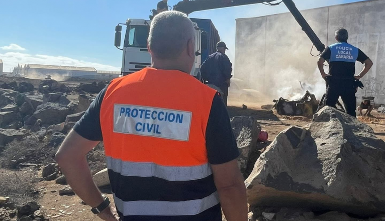 Protección Civil y la Policía Local acudió al lugar