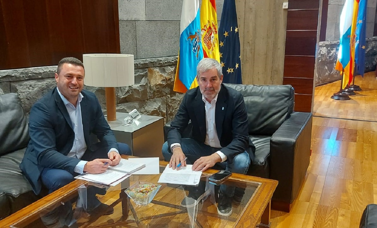 Fernando Clavijo y Óscar Noda reunidos en sede del Gobierno en Tenerife