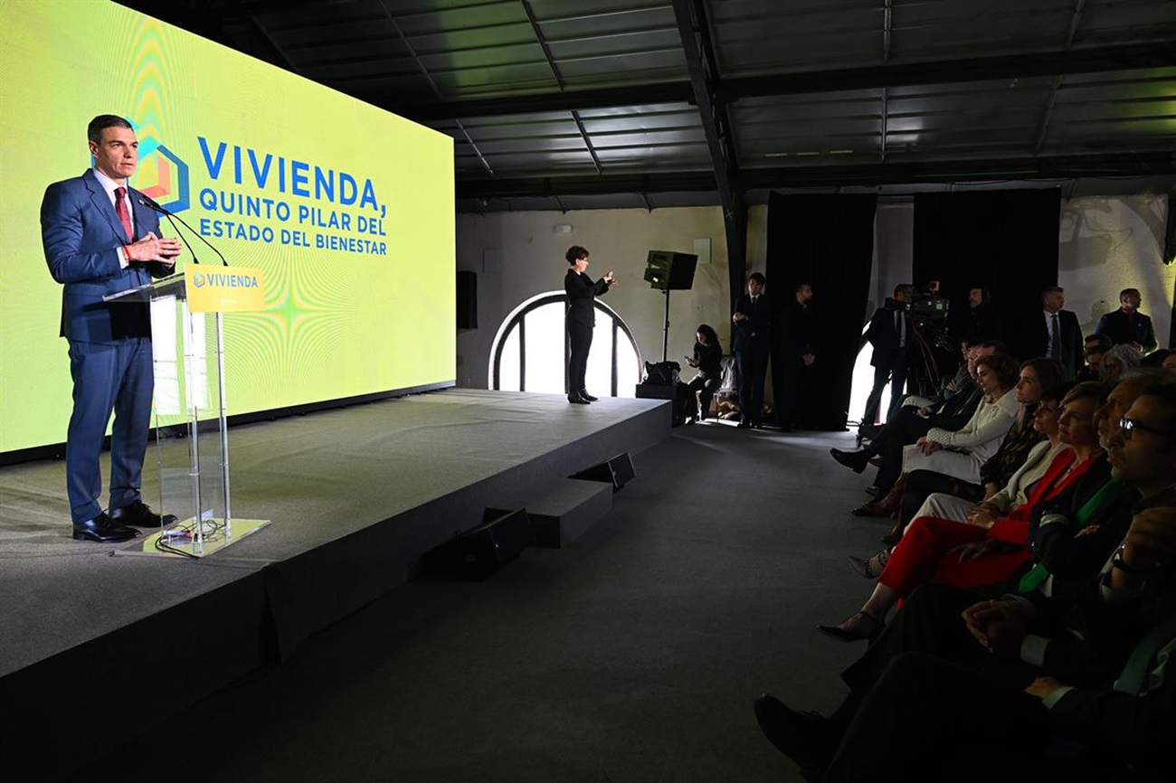 Momento del anuncio del presidente. Vivienda. Alquiler.