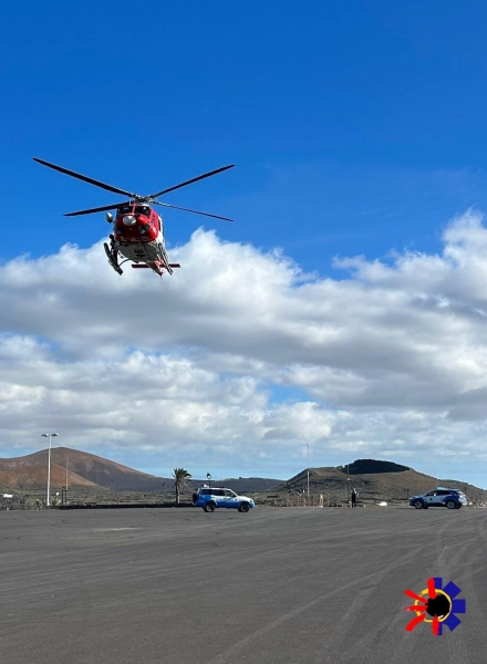 Rescate de un helicóptero del GES.